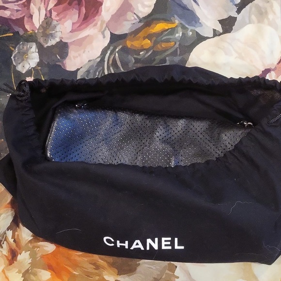 Chanel Authentic Black Perforated Lambskin Baseball Spirit Flap Bag - Picture 2 of 6